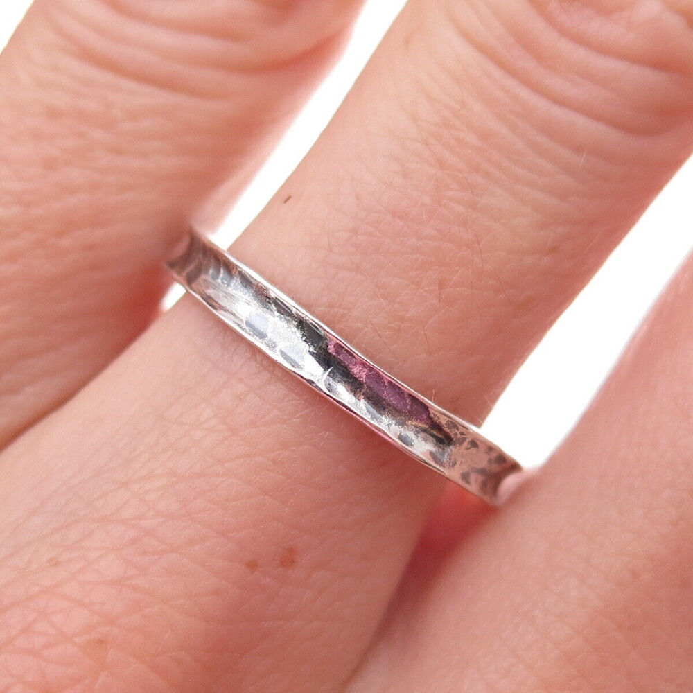 Silpada 925 Sterling Silver Vintage Hammered Stackable Band Ring Size 9 - Picture 2 of 8